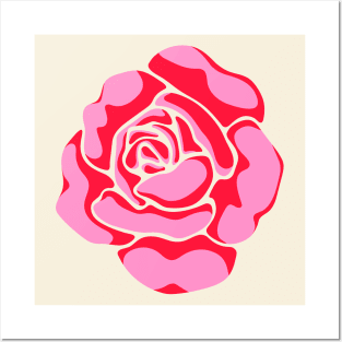 BIG ROSE Bright Fuchsia Pink Red Flower - UnBlink Studio by Jackie Tahara Posters and Art